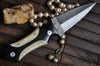 Buffalo Horn Damascus Dagger