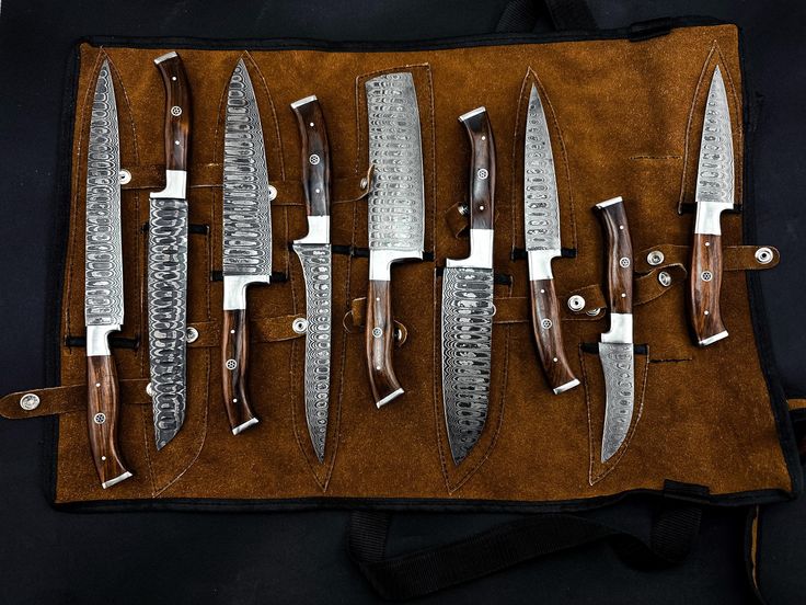 Damascus Masterpiece 9 Piece Knife Set