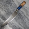 Damascus Steel Sapphire Wood Knife Set of 6 - 