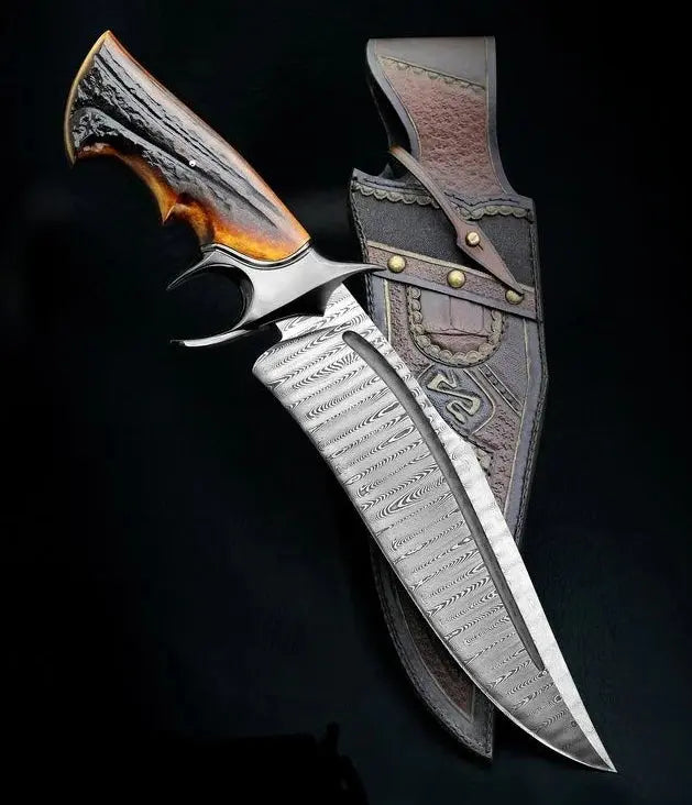 damascus bowie knife