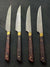 Premium Walnut  Steak Damascus Knife Set