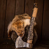 Hand-Carved Raven Viking Axe | Authentic Forged Battle Axe | Viking Heritage Axe | RA-259 