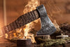 Hand-Forged Viking Axe | Odin Handle Carved Premium Axe | RA-261 