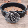 Embossed Country Utility Black Belt with Cool Oval Belt Buckle