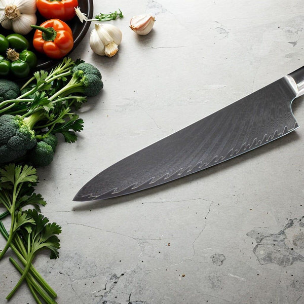 Ruby Damascus Steel Chef Knife