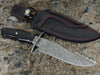 Micarta Handle Damascus Bowie Knife