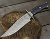 Micarta Handle Damascus Bowie Knife