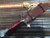 Handmade Hunting Knife with Double Edge Blade &amp; Leather Sheath
