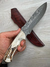 Premium Damascus Camper Blade 