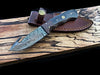 Damascus Skinning Gut Hook Knife 