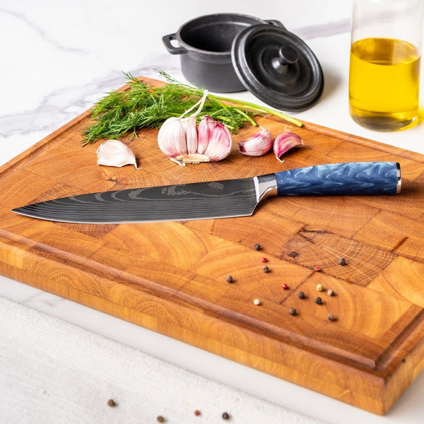 Japanese Damascus Sapphire Chef Knife - 