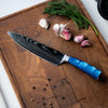 Japanese Damascus Sapphire Chef Knife - 