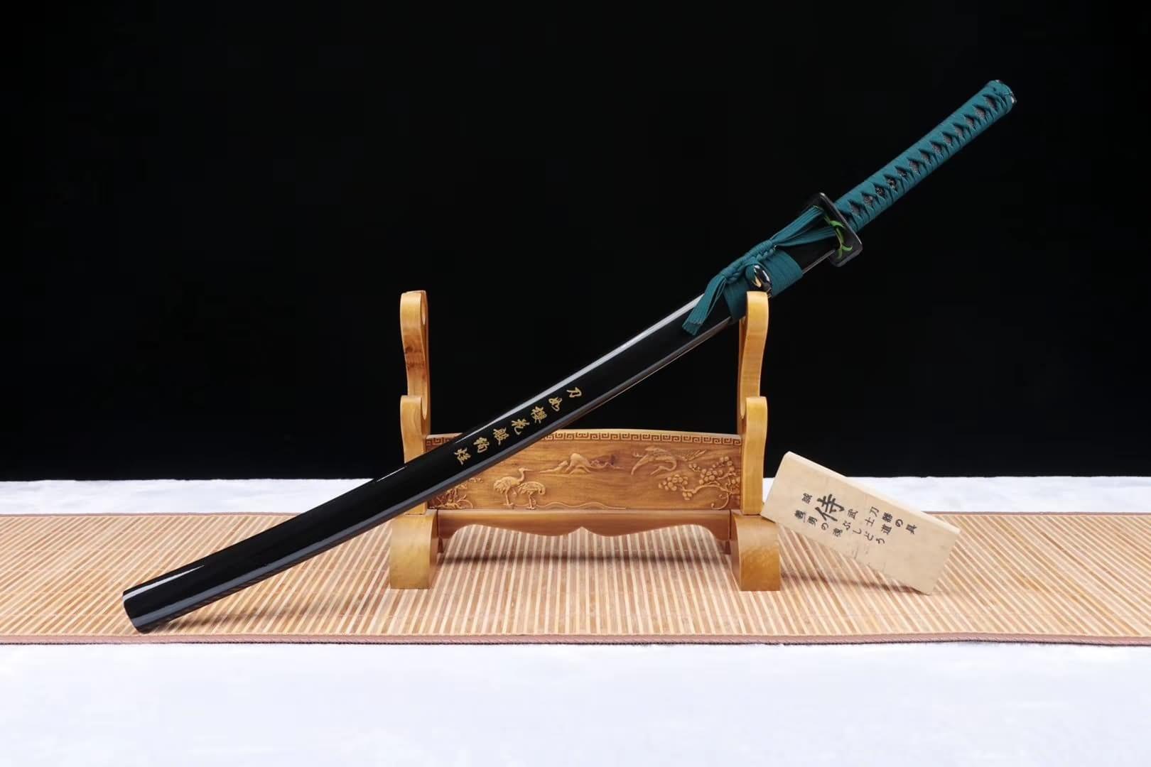 Black Wolf Warrior Damascus Katana