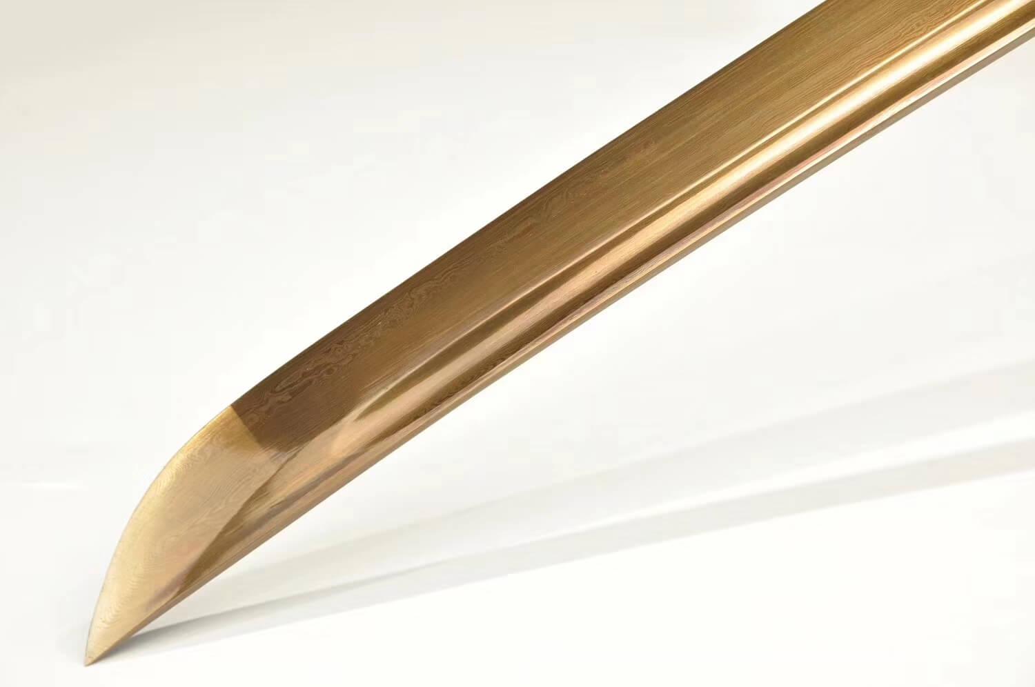 Gold Surf Damascus Steel Japanese Katana