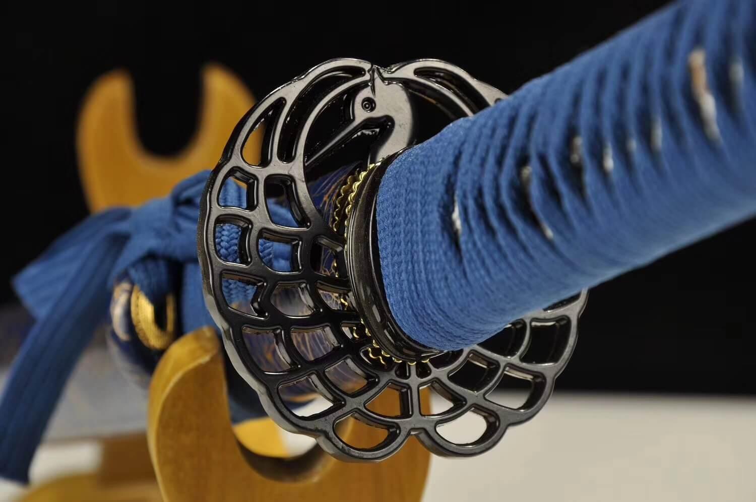 Gold Surf Damascus Steel Japanese Katana