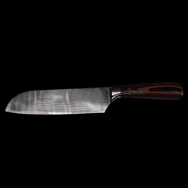 Mahogany Damascus Steel Santoku knife - 