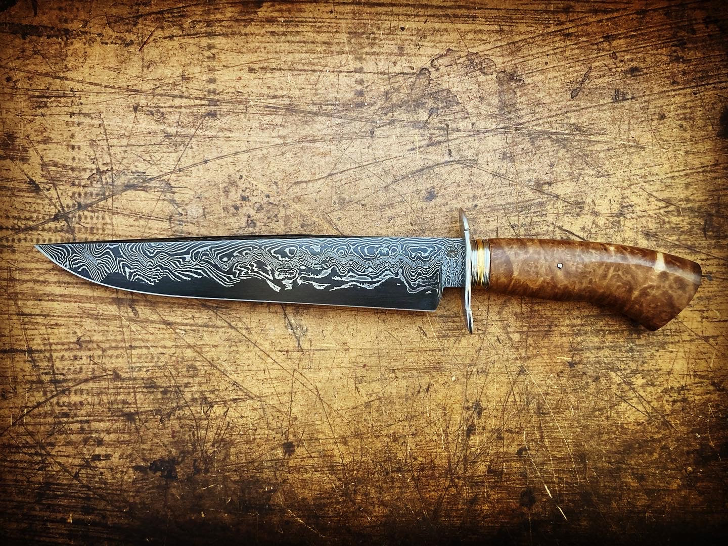 Armstrong Damascus Bowie Knife