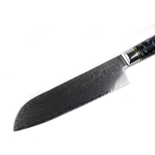 Marble Japanese Damascus Steel Santoku knife - 