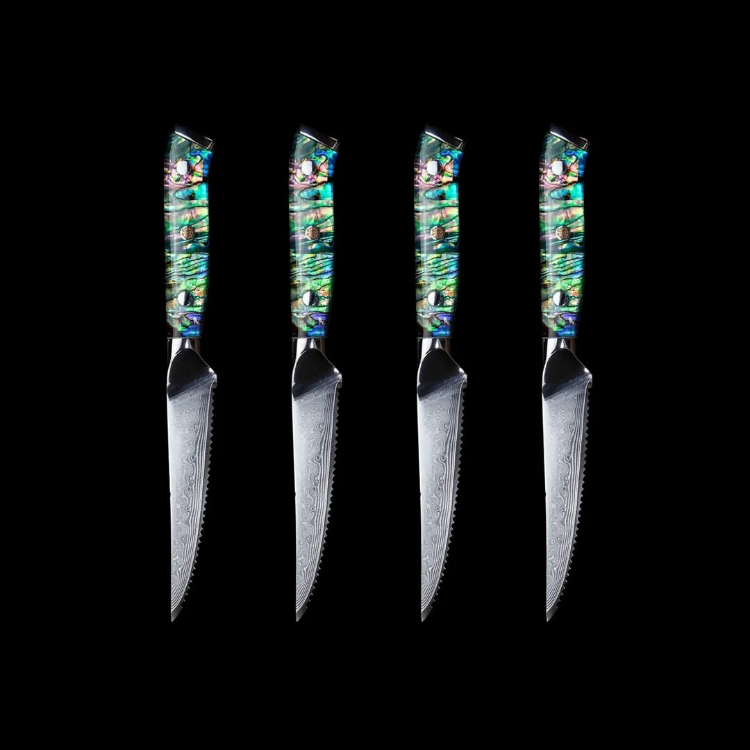 Prestige Damascus Steak Knives Set