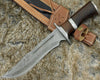 Personalized Damascus Steel Bowie Knife