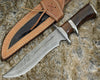 Personalized Damascus Steel Bowie Knife