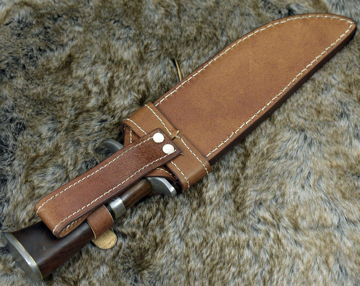 Personalized Damascus Steel Bowie Knife