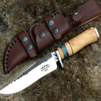 Leopard Damascus Bowie Knife