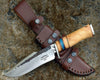 Leopard Damascus Bowie Knife