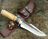 Leopard Damascus Bowie Knife