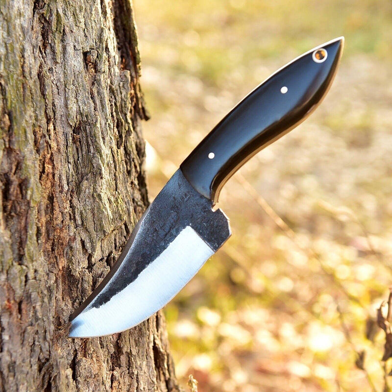 Bull Horn Full Tang Skinning Knife