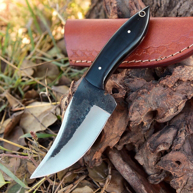 Bull Horn Full Tang Skinning Knife