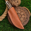 Custom Handmade Damascus Hunting Skinning Knife