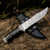 Black Beauty Damascus Steel Bowie Knife