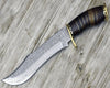 Rosewood Mosaic Damascus Bowie Knife