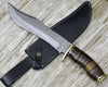 Rosewood Mosaic Damascus Bowie Knife