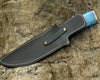 Sapphire Camel Bone Damascus Bowie Knife